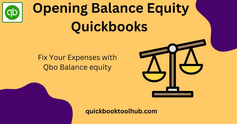 Opening Balance Equity Quickbooks